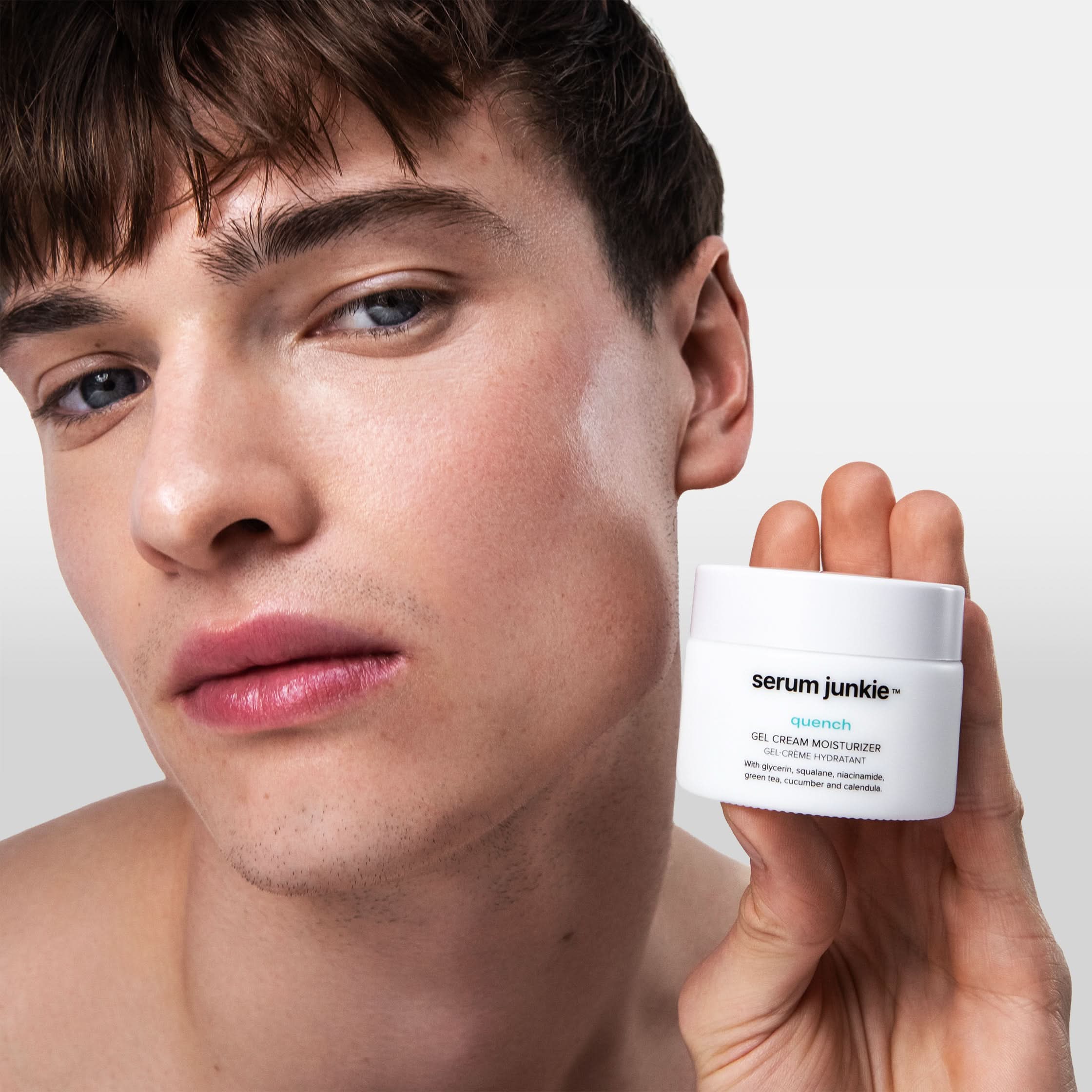 QUENCH Gel Cream Moisturizer, Squalane, Niacinamide, Green